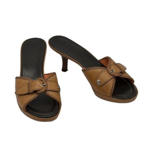 Cole Haan Shoes - Cole Haan Shoes Slip On Sandal Heels Buckle Detail Size 6.5